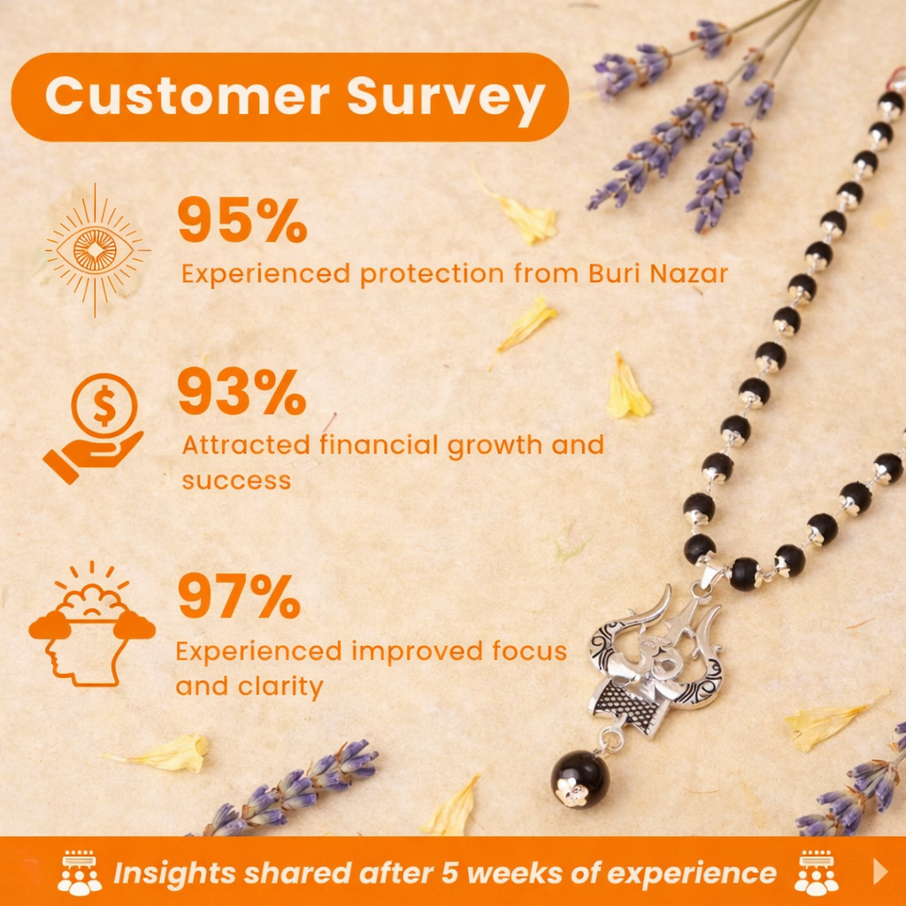 OM Shiva Trishool Karungali Mala – Divine Protection Beads